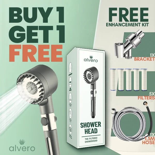 The offer: two shower heads, plus a free bracket, 5 filters and a hose